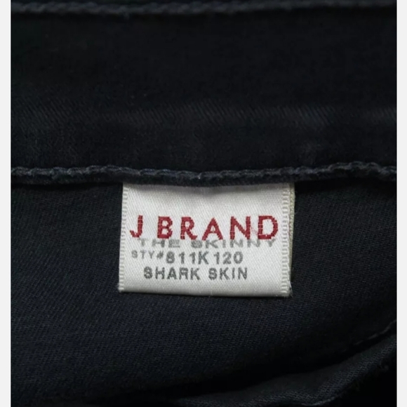 J BRAND GRAY COTTON SKINNY LEG BUTTON CLOSE JEANS - Picture 5 of 7